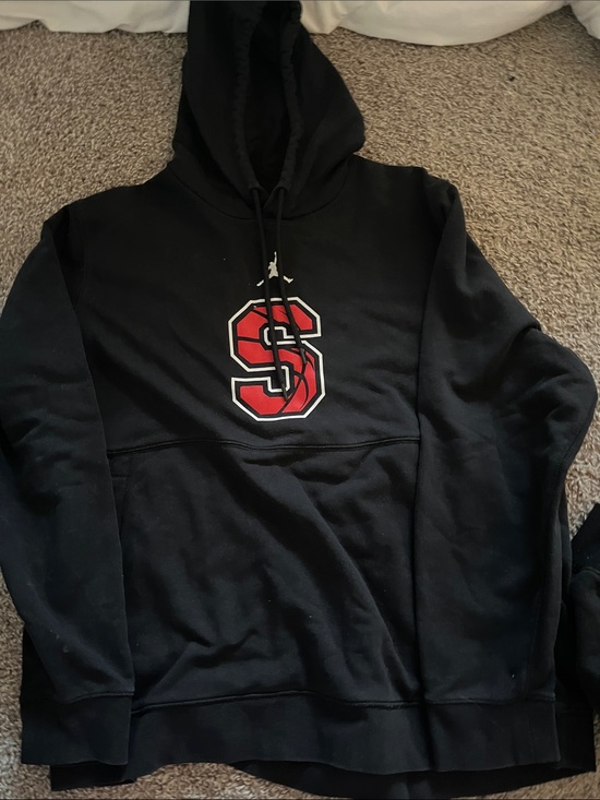 Jordan Other - Jordan Black Hoodie with Red 'S' Chest Graphic